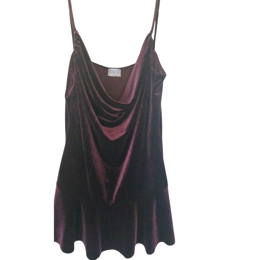 Y2k / 90s Oasis Velvet Shirt in Rich Burgundy